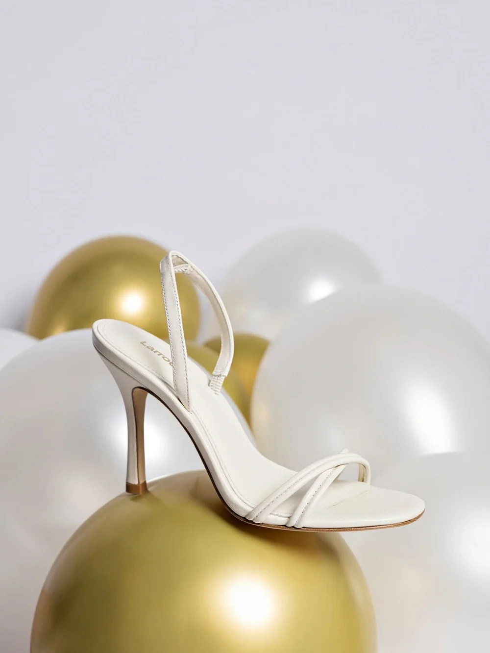 Larroude Annie Sandal in Ivory - Picture 1 of 4